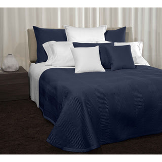 Signoria Letizia 300tc Quilted Coverlet & Shams - Dark Blue