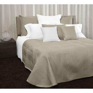 Signoria Letizia 300tc Quilted Coverlet & Shams - Khaki