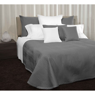 Signoria Letizia 300tc Quilted Coverlet & Shams - Lead Grey