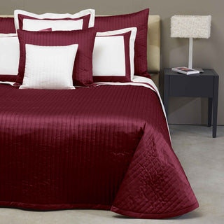 Signoria Siena 300tc Sateen Quilted Coverlet & Shams - Cardinal Red
