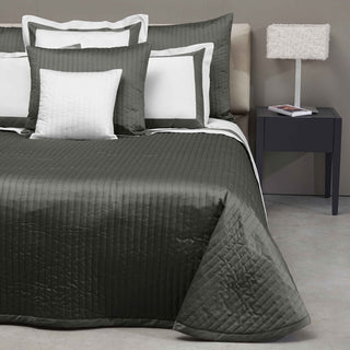 Signoria Siena 300tc Sateen Quilted Coverlet & Shams - Lead Grey
