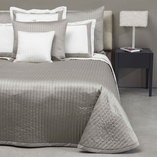 Signoria Siena 300tc Sateen Quilted Coverlet & Shams - Silver Moon