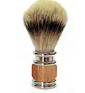 GOLDDACHS Palisander Short Body Silvertip Badger Shave Brush - 7610246601