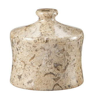 MarbleCrafter Vinca Fossil Stone Cannister -3FS
