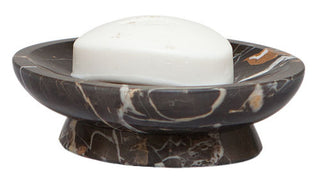 MarbleCrafter Vinca Black & Gold Marble Soap Dish -4BG