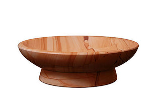 MarbleCrafter Vinca Teak Stone Oval Soap Dish