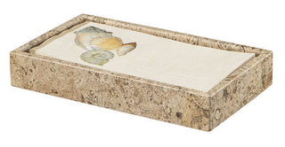 MarbleCrafter Vinca Fossil Stone Guest Towel Tray -BA02-71FS