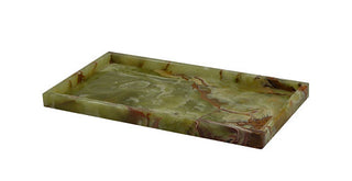 MarbleCrafter Myrtus Whirl Green Onyx Large Amenity Tray