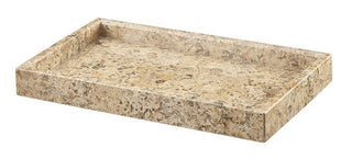 MarbleCrafter Vinca Fossil Stone Small Amenity Tray -BA02-7FS