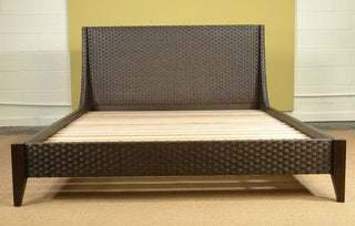 Indo Puri  Chelle Woven Rattan Platform Bed - Queen