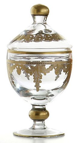 Arte Italica Baroque Gold Small Canister with Lid