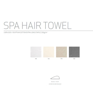 Abyss & Habidecor Spa Hair Towel 10" x 26" - Size/Color