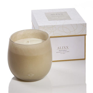 Alixx Artisan Glass Candles Bois & Encens - Beige