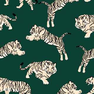 Averie Zola Green Tiger Long PJ Set - Swatch