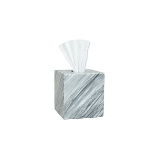 MarbleCrafter Eris Cloud Gray Marble Polished Finish Tissue Box Holder- BA02-5CG