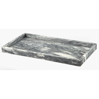 MarbleCrafter Myrtus Cloud Gray Marble Large Amenity Tray - BA02-72CG