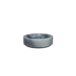 MarbleCrafter Eris Cloud Gray Marble Polished Finish Round Soap Dish - BA03-4CG