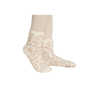 Barefoot Dreams CozyChic Barefoot in The Wild Women's Socks - One Size - Cream/Stone