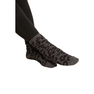 Barefoot Dreams CozyChic Barefoot in The Wild Women's Socks - One Size - Graphite/Carbon
