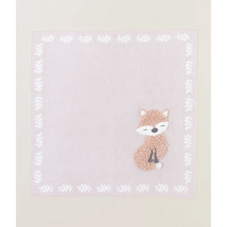 Barefoot Dreams CozyChic Fox Baby Blanket 30" x 30" - Stone/Tan