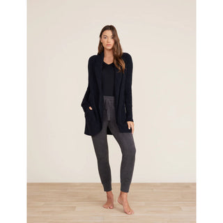 Barefoot Dreams Cozychic Lite Circle Cardi - Black