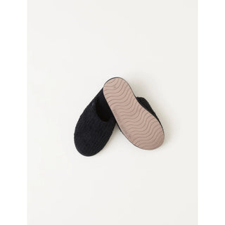 Barefoot Dreams CozyChic Ribbed Slipper - Black Sole