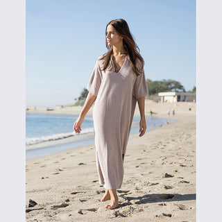 Barefoot Dreams CozyChic Ultra Lite Caftan - One Size - Faded Rose