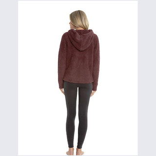 Barefoot Dreams CozyChic Women's Relaxed Zip-Up Hoodie - Rosewood