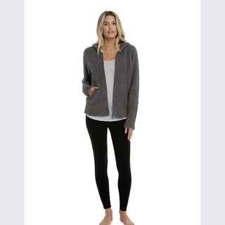 Barefoot Dreams CozyChic Women's Relaxed Zip-Up Hoodie - Ash