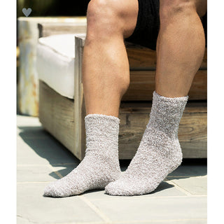 Barefoot Dreams CozyChic Heathered Mens Socks - Beach Rock