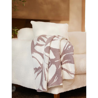 Barefoot Dreams CozyChic Petals Blanket - Deep Taupe / Pearl