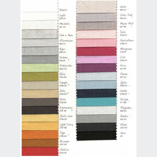 Bagni Volpi Noemi (BVN) Hemstitch or Cordstitch 100% Pure Linen Color Chart