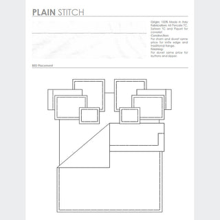 BVN Plain Stitch Bed Linens Placement Chart