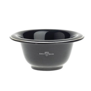 Edwin Jagger Black Porcelain Shave Bowl w/Silver Rim
