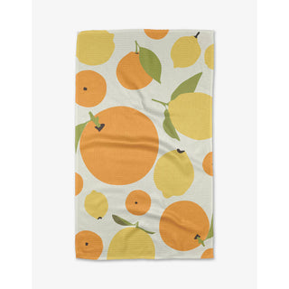 Geometry Tea Towel - Sunny Lemons and Oranges