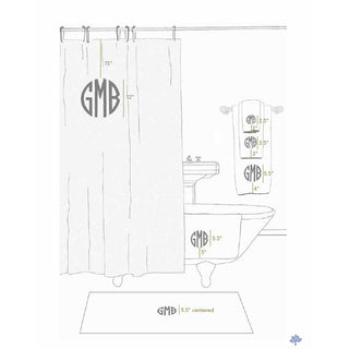 Matouk Monogram size and placements