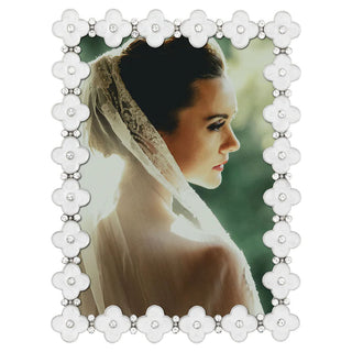 Olivia Riegel White Enamel Clover 5" x 7" Frame
