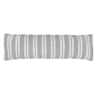 Pom Pom Laguna Body Pillow w/Insert - Grey/Charcoal