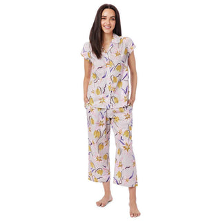 The Cat's Pajamas Eden Moonlight Luxe Pima Cap Sleeve Capri PJ Set