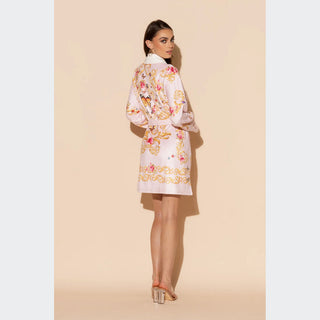 Wrap Up Buttefly Pink Short Robe