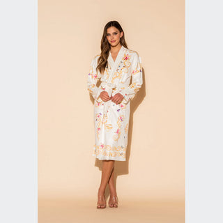 Wrap Up Butterfly White Long Robe