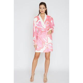 Wrap Up Pink Martini Short Robe