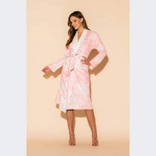 Wrap Up Romantique Pink Long Robe