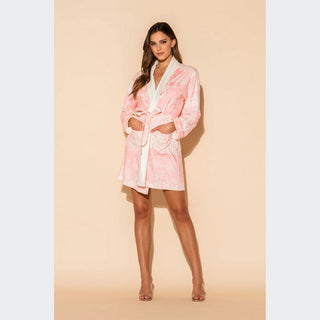 Wrap Up Romantique Pink Short Robe